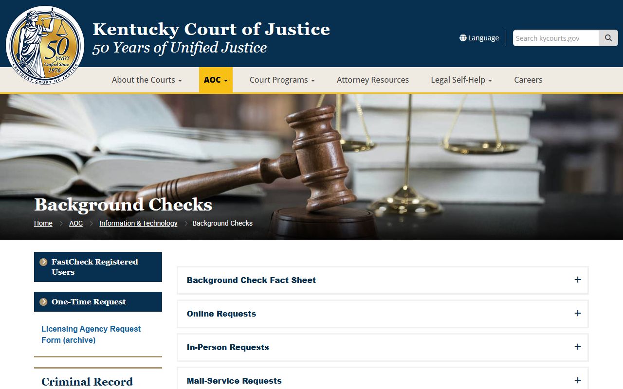 Fayette County court records AOC criminal report access