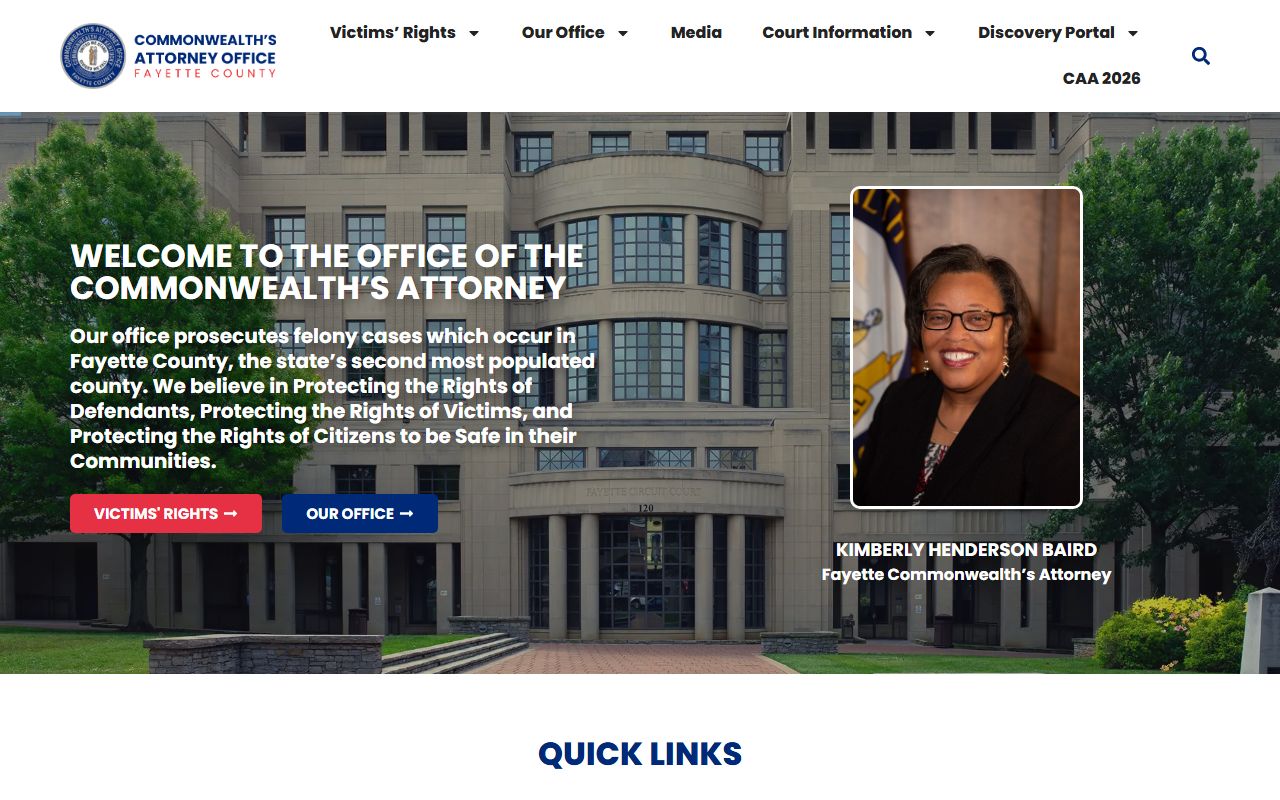 Fayette County criminal court records Commonwealth Attorney source