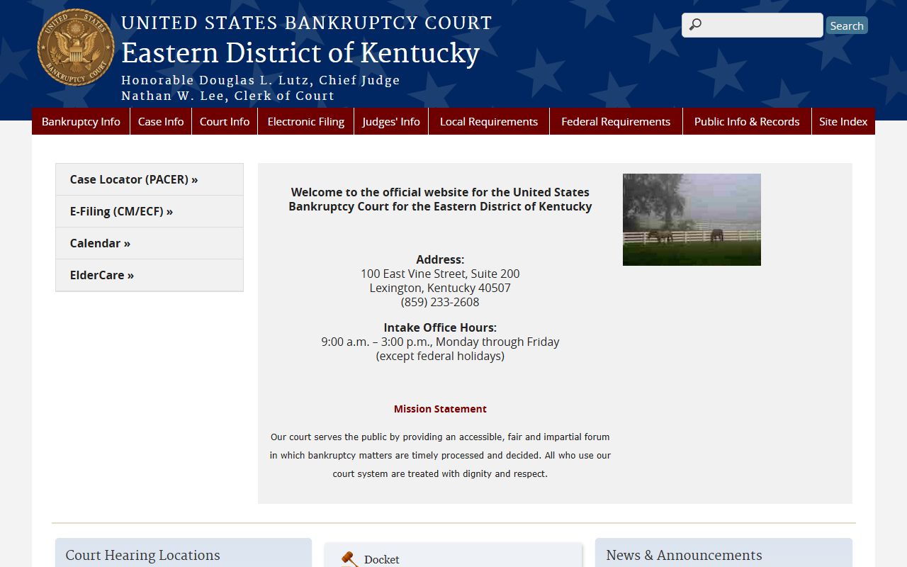 Fayette County Circuit Court records bankruptcy court distinction
