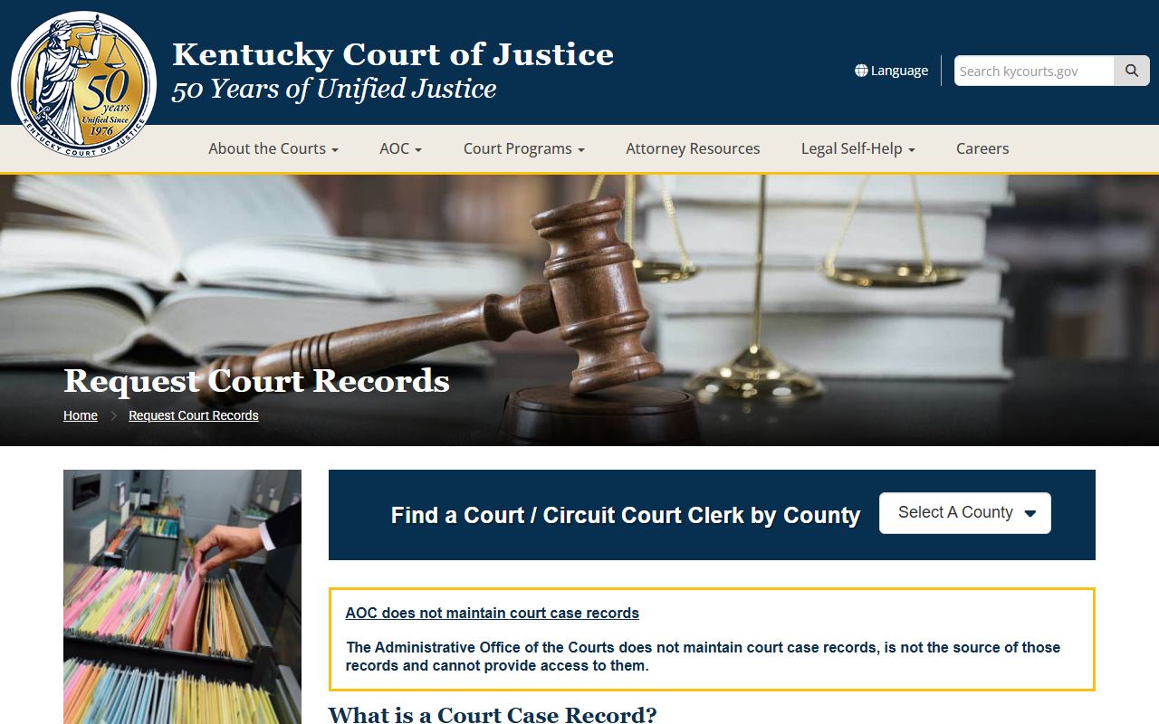 Fayette County Court records request guidance