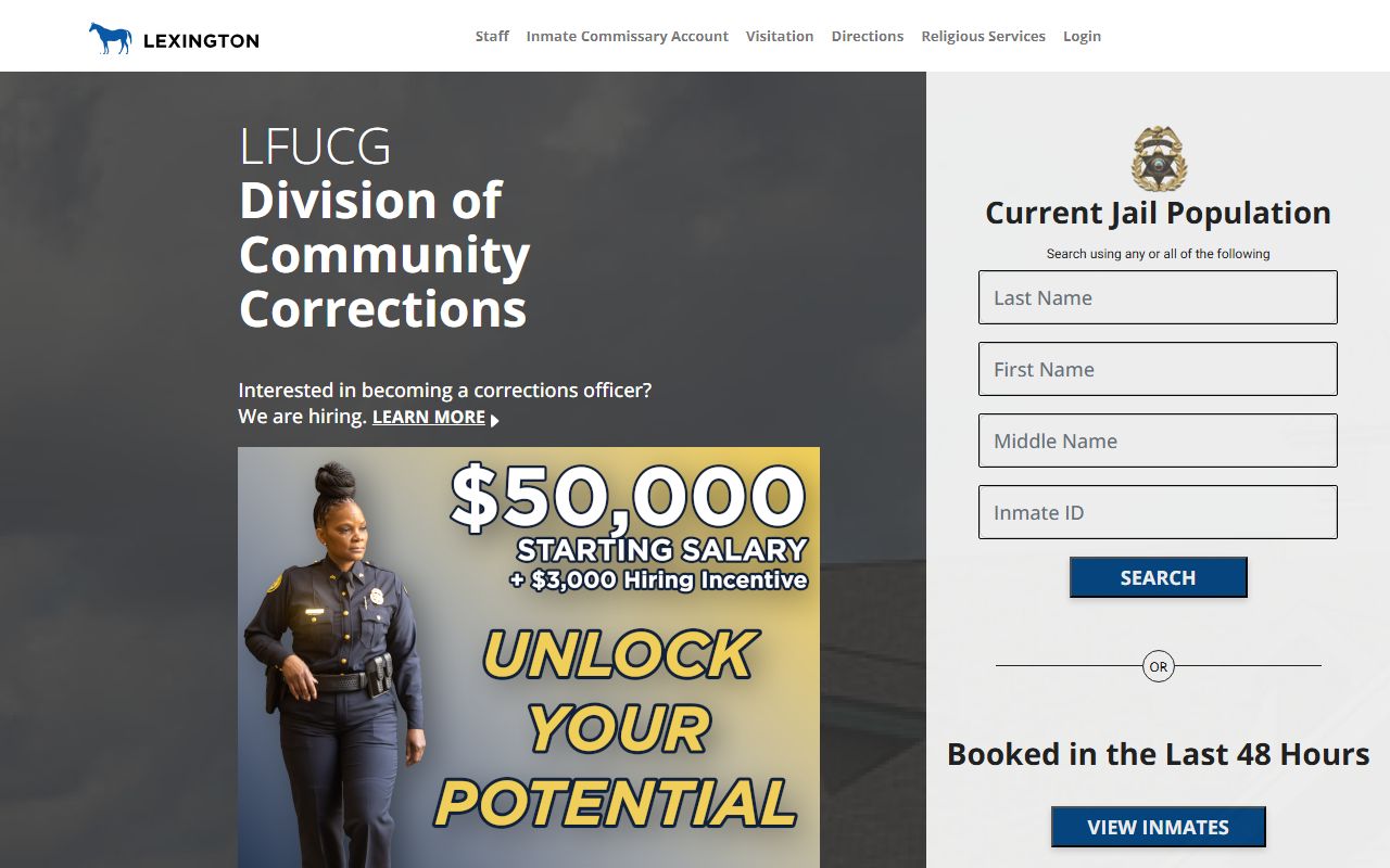 Fayette County warrant records and jail custody search portal